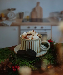 chocolate with marshmallows