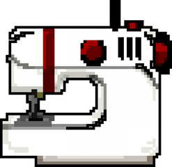tailor sew machine game pixel art retro vector. bit tailor sew machine. old vintage illustration