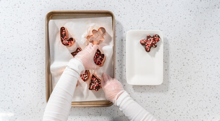 Christmas cookie-cutter peppermint fudge