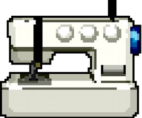 thread sew machine game pixel art retro vector. bit thread sew machine. old vintage illustration