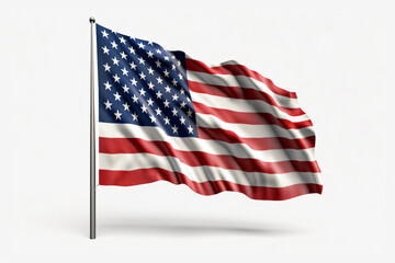 Obraz premium Free photo usa america national flag isolated 3d white background made with Generative AI