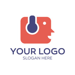 Communication logo forms chat bubble with orange color. Talk logo