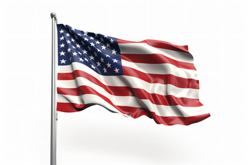 Obraz premium Free photo usa america national flag isolated 3d white background made with Generative AI