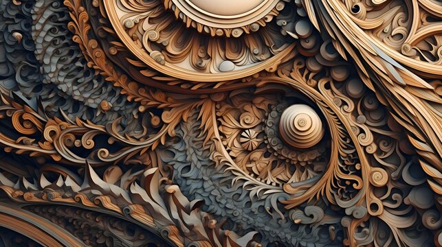 Detailed abstract background texture and pattern with dynamically flowing lines