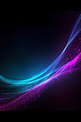Fototapeta na wymiar a colorful wave background with blue, purple, and white light effects, Generative AI