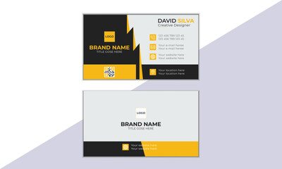 Modern Double-Sided Simple Creative Rectangle Size Print Business Card Template, , Simple Business Card Layout, Business Card, Personal Visiting Card with Company Logo, Stationery Design, Flat.