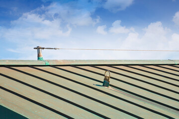 Horizontal lifeline fall protection system with inox stainless s
