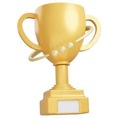 gold trophy cup 3d Icon Rendering