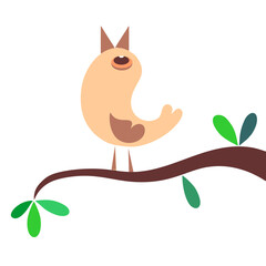 singing bird on the tree