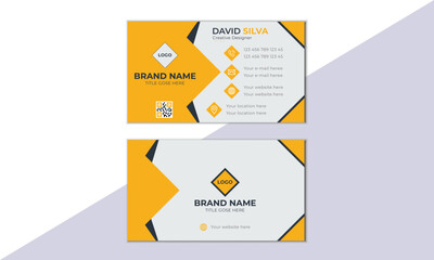 Simple Creative Business Card Template, , Business Card, Stationery Design, Simple Business Card Layout Flat Creative and Clean Design Vector Abstract Horizontal and Vertical, Modern Double-Side card.
