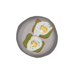 fried eggs on a plate