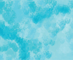 Fototapeta na wymiar Blue cloudy pastel water color abstract background vector