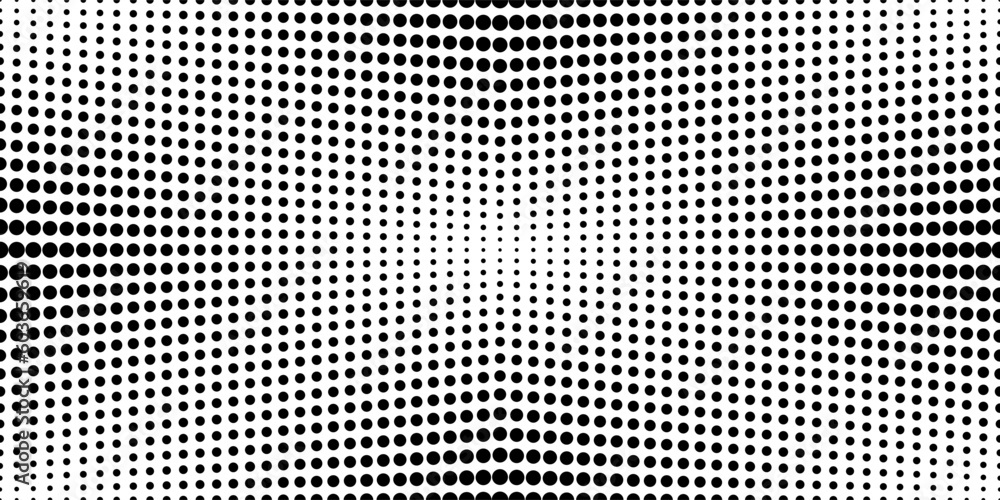 Poster poka dots halftone seamless pattern. abstract graphic vector background with poka circles. fun wallp
