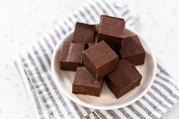 Homemade plain fudge