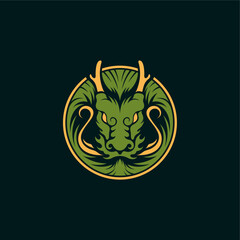 simple dragon head logo