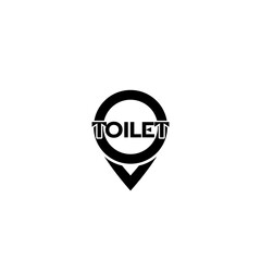 Toilet map icon  isolated on white background 