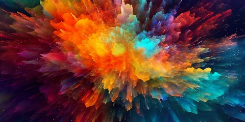 Selbstklebende Fototapete Gemixte farben fractal background