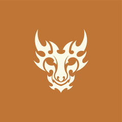 simple dragon head logo