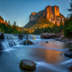 waterfall in fall