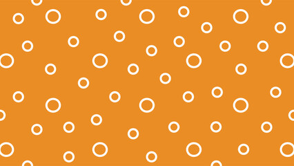 Orange background with white circles
