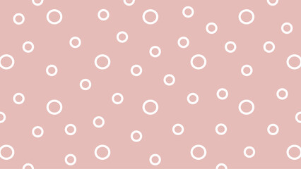 Pink nude background with white circles