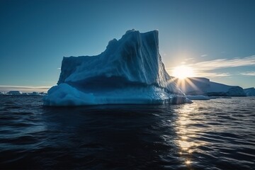 Fototapeta na wymiar iceberg in the sea -Ai
