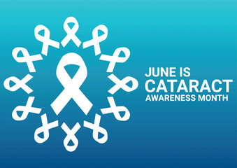 Cataract Awareness Month. June. Vector illustration Suitable for greeting card, poster and banner.