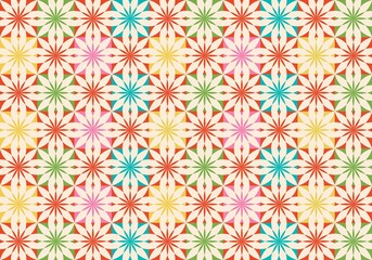 abstract background flower pattern full color