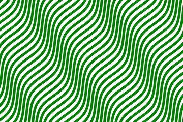 Green and white water wave stripes fabric pattern background vector. Abstract liquid wavy lines pattern. Diagonal optical illusion curve strips. Wall and floor ceramic tiles pattern.