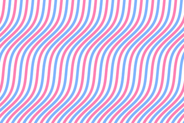 Pastel pink and blue water wave stripes fabric pattern on white background vector. Abstract liquid wavy lines pattern. Vertical optical illusion curve strips. Wall and floor ceramic tiles pattern.