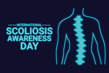 International Scoliosis Awareness Day Vector illustration. Holiday concept. Template for background, banner, card, poster with text inscription.