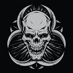 skull poison vector logo illustration