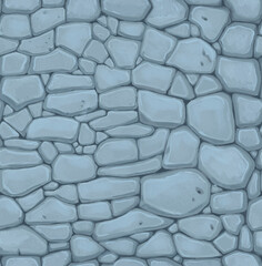 Seamless pattern from stones  for game development in casual style or backgound