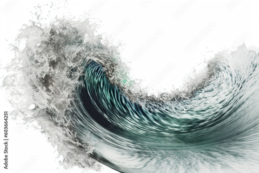 Poster wave texture isolated on white background. generated by ai