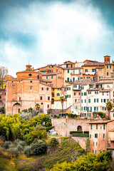 Fototapeta premium Aerial architecture and street view in Siena, Tuscany, Italy