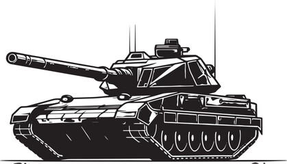 battle tank vector illustration, battle tank vector illustration on isolated white background