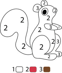 Spring Color By Number Coloring Pages