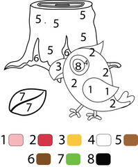 Spring Color By Number Coloring Pages