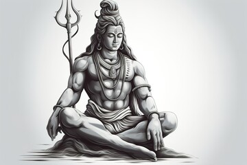 shivratri isolated on white background. Generated by AI