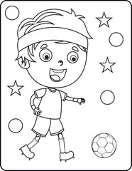 Football Coloring Page for Kids