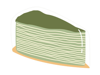 Matcha Mille Crepe Cake