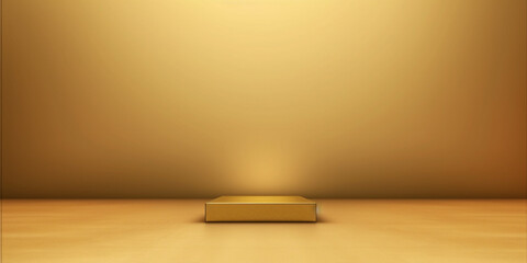 Podium stage luxury gold metal color by generative AI tools