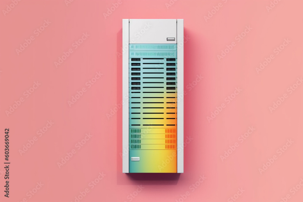 Poster a minimalist graphic design poster showcasing a simplified representation of a database server, emph