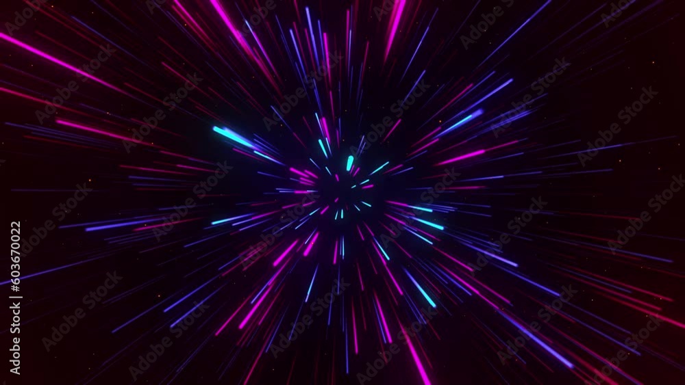 Poster abstract geometric background of radial lines. dataflow tunnel. explosive star. movement effect. glo
