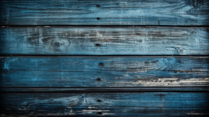 Fototapeta premium Blue wooden planks background. Wooden texture. Blue wood texture. Wood plank background