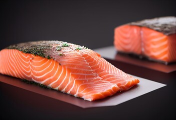 Fresh Prime Quality Salmon Fillet Suitable for Shop Window 