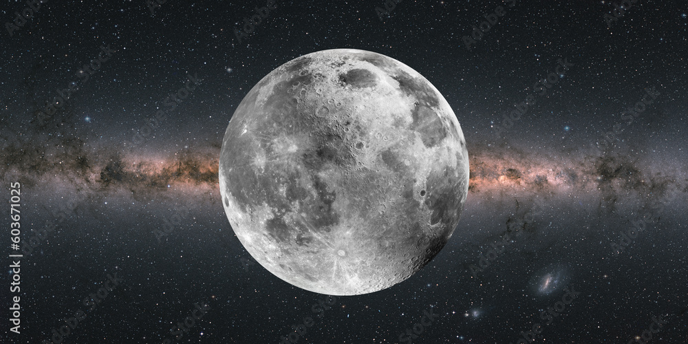 Canvas Prints panoramic view universe space of milky way galaxy with stars on a night sky background and super ful