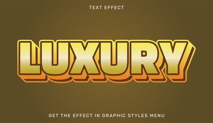 Luxury editable text effect in 3d style. Suitable for brand or business logo