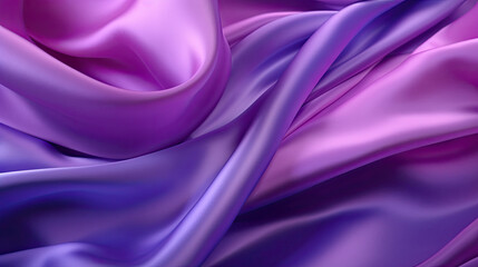 Fototapeta premium Gradient purple silk fabric background. Generative AI