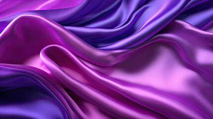 Obraz premium Gradient purple silk fabric background. Generative AI